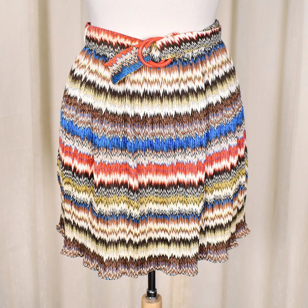 1960s Pleated Vintage Mini Skirt