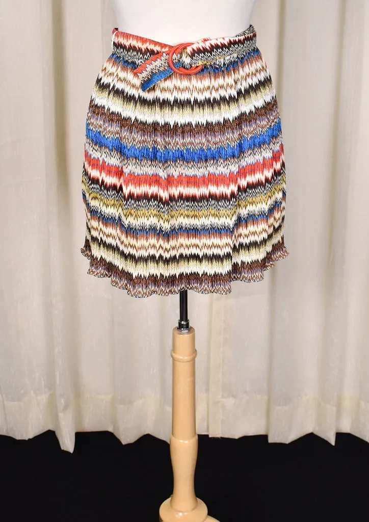 1960s Pleated Vintage Mini Skirt