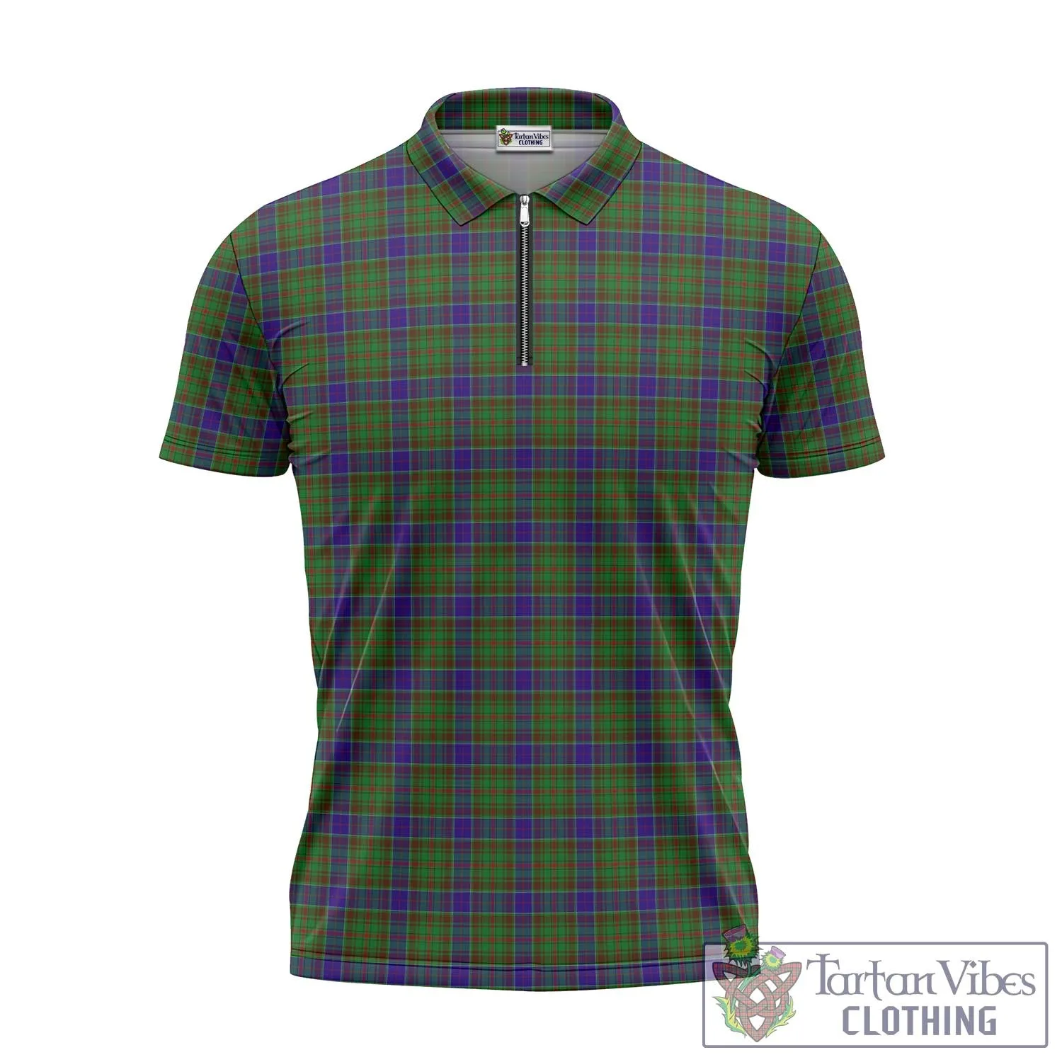 Adam Tartan Zipper Polo Shirt