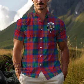 Affleck Tartan Cotton Hawaiian Shirt with Family Crest