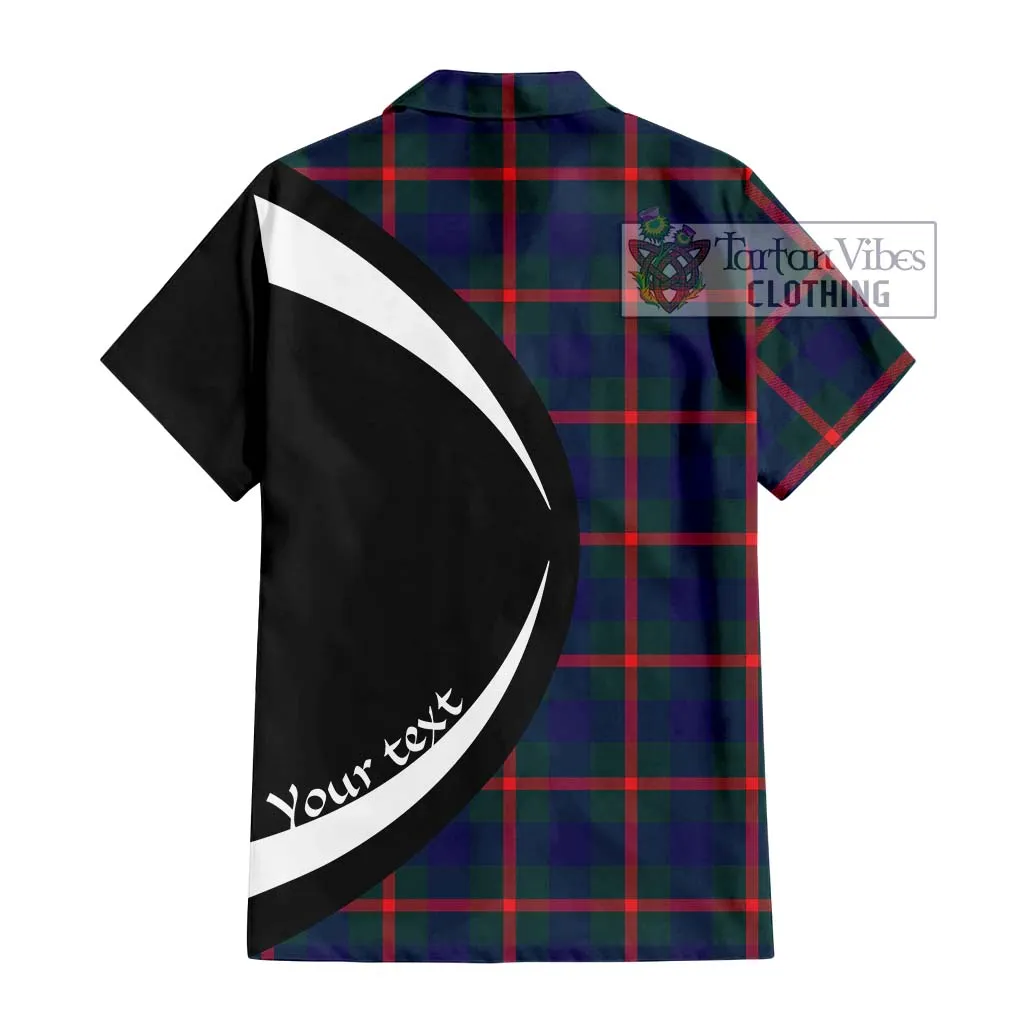 Agnew Tartan Short Sleeve Button Up with Family Crest Circle Style