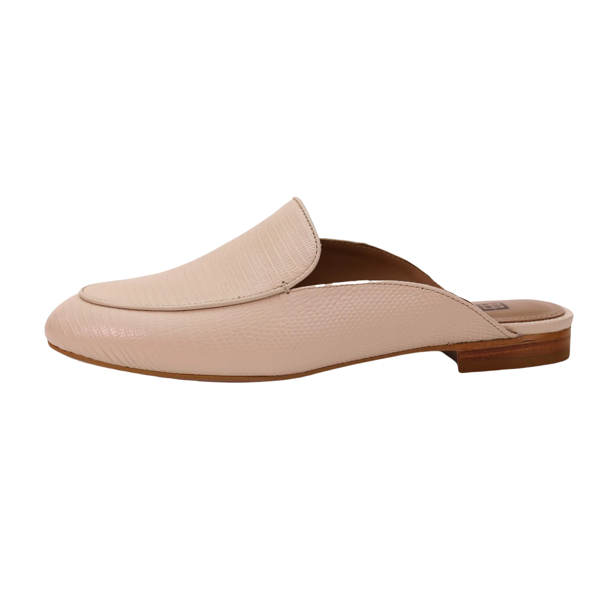 AiciBerllucci Nude  Sheepskin leather & Sheepskin lining- Selene -Women's Leather Loafer in summer- Sleek Loafers Slip on Shoes-Casual Flat Shoes