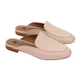 AiciBerllucci Nude  Sheepskin leather & Sheepskin lining- Selene -Women's Leather Loafer in summer- Sleek Loafers Slip on Shoes-Casual Flat Shoes