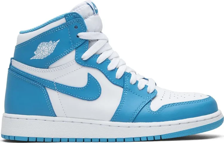 Air Jordan 1 Retro High OG BG UNC sneakers, white