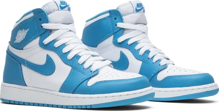 Air Jordan 1 Retro High OG BG UNC sneakers, white