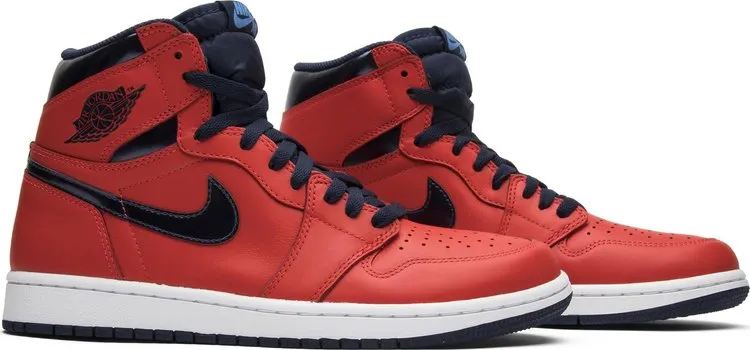 Air Jordan 1 Retro High OG David Letterman Sneakers, Orange