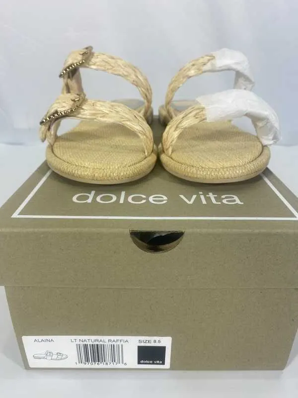 ALAINA SANDALS LT NATURAL RAFFIA - re:vita