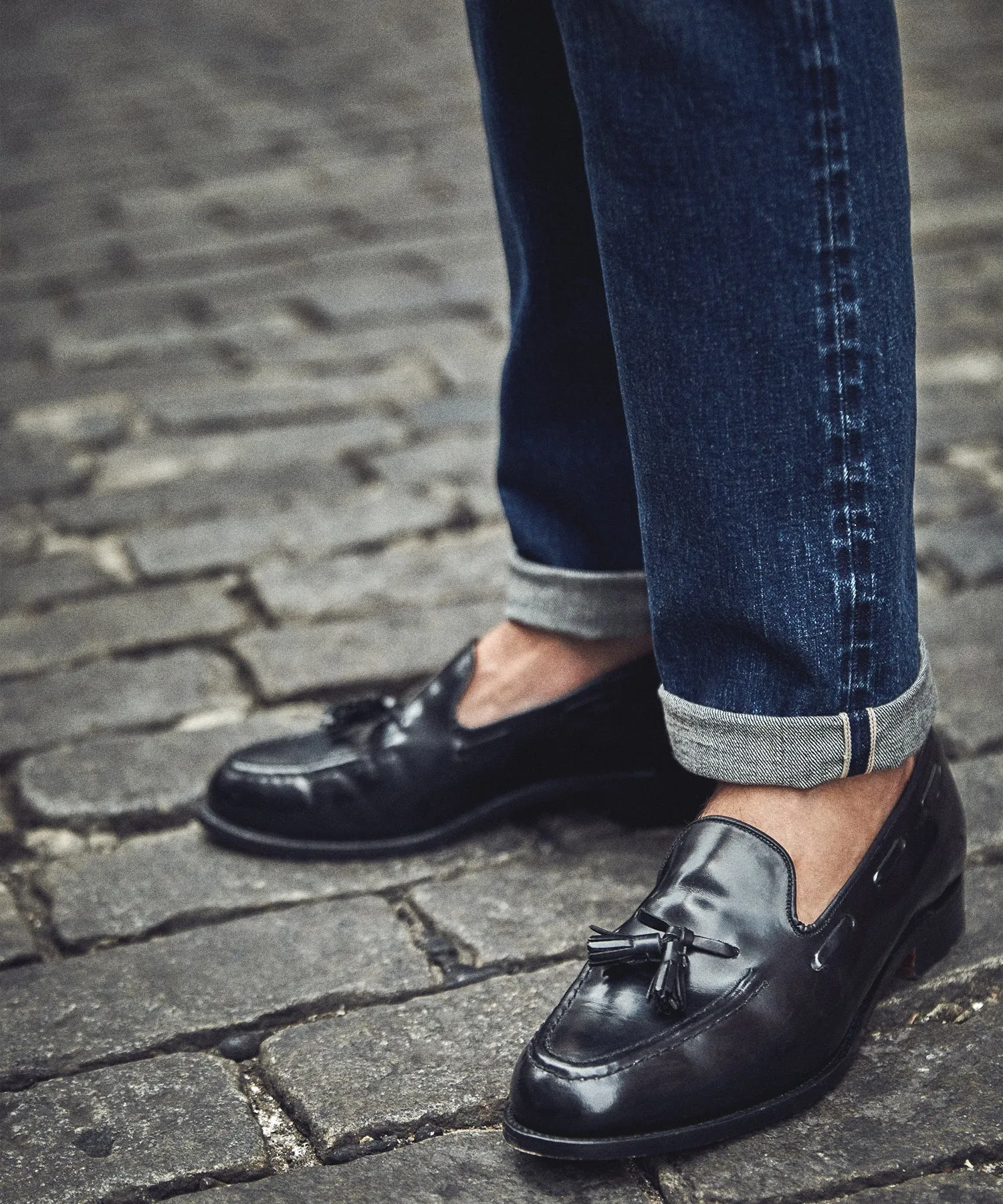 Alden Cordovan Tassel Loafer in Black