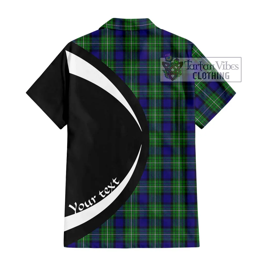 Alexander Tartan Short Sleeve Button Up with Family Crest Circle Style