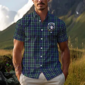 Allardice Tartan Cotton Hawaiian Shirt with Family Crest