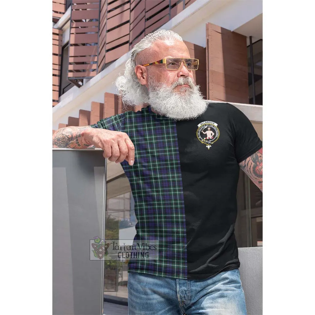 Allardice Tartan Cotton T-shirt with Family Crest and Half Of Me Style