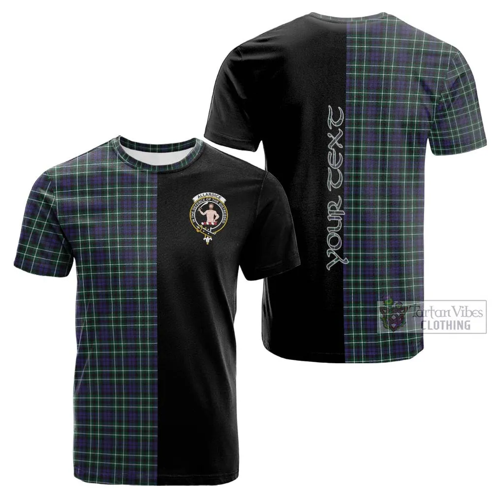 Allardice Tartan Cotton T-shirt with Family Crest and Half Of Me Style