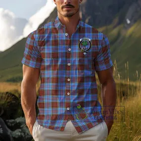 Anderson Modern Tartan Cotton Hawaiian Shirt with Family Crest