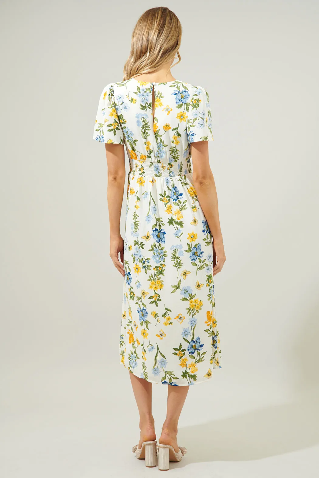 April Bloom Floral Midi Dress