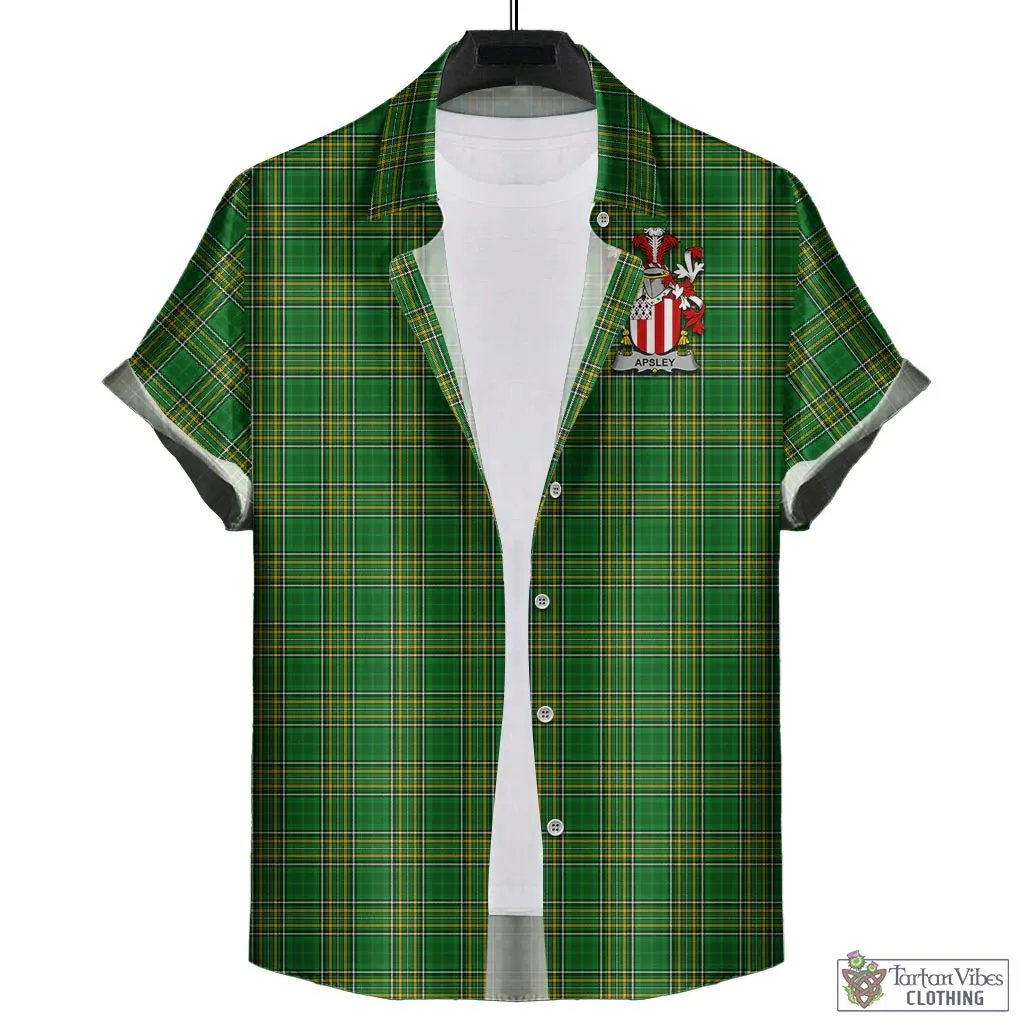 Apsley Irish Clan Tartan Short Sleeve Button Up with Coat of Arms