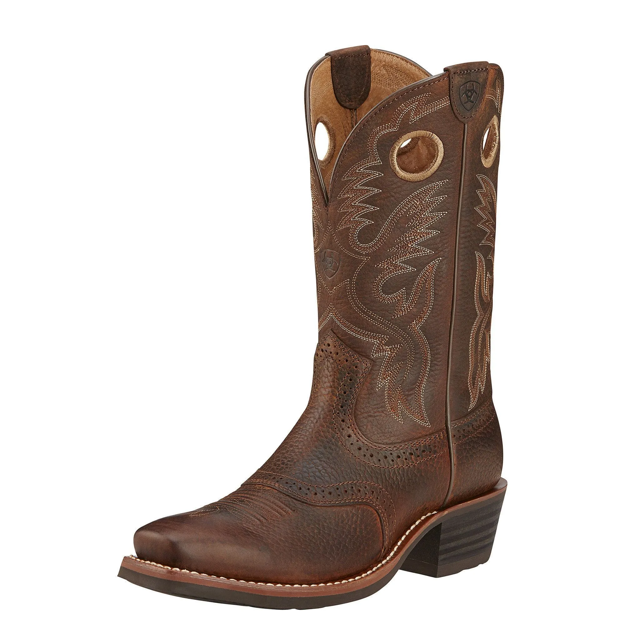 Ariat Men's Heritage Roughstock Brown Oiled Rowdy Western Boots 10002227