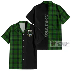 Arthur Highland Tartan Short Sleeve Button Shirt with Family Crest and Half Of Me Style