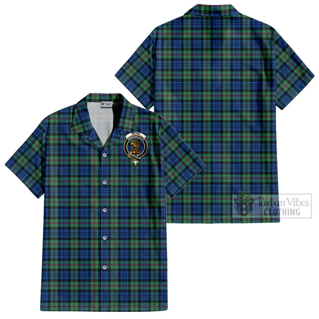 Baird Ancient Tartan Cotton Hawaiian Shirt with Family Crest