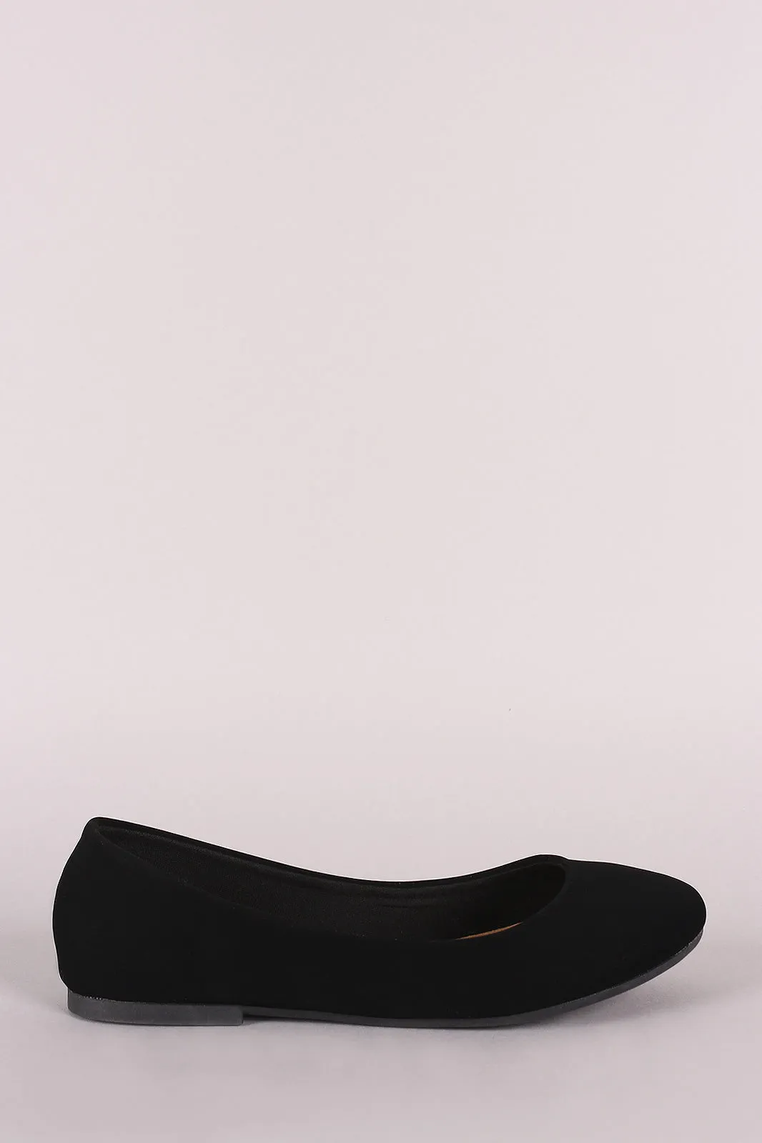 Bamboo Nubuck Round Toe Ballet Flat