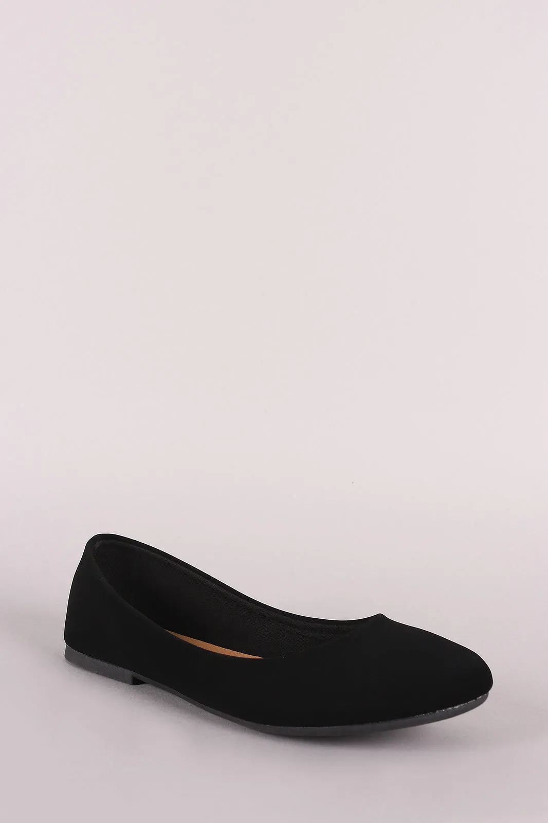 Bamboo Nubuck Round Toe Ballet Flat