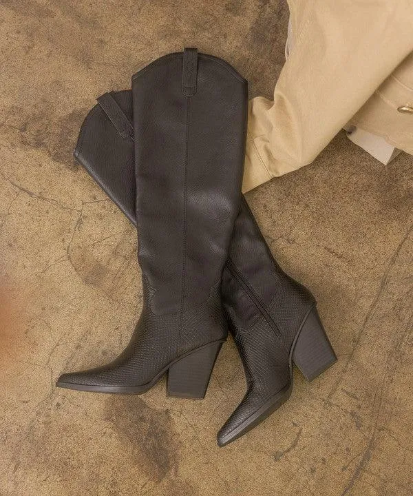 Barcelona - Knee High Western Boots