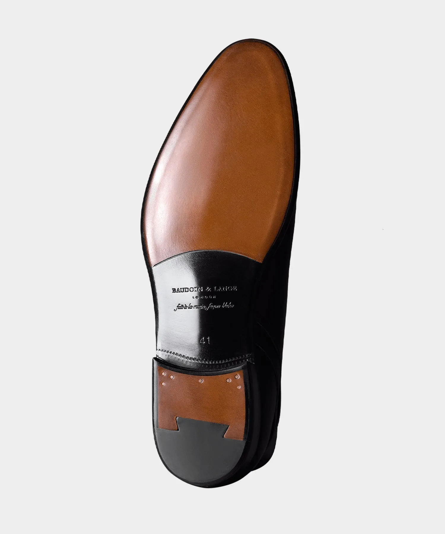 Baudoin & Lange Grand Fleurus Penny Loafer in Dark Brown Noble Calf