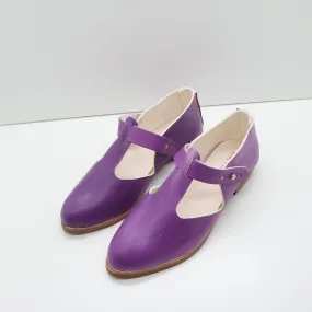 BBF24 SALE. SIZE 42. THE ELEANOR. T. UBE. 2CM (WRINKLED LEATHER)