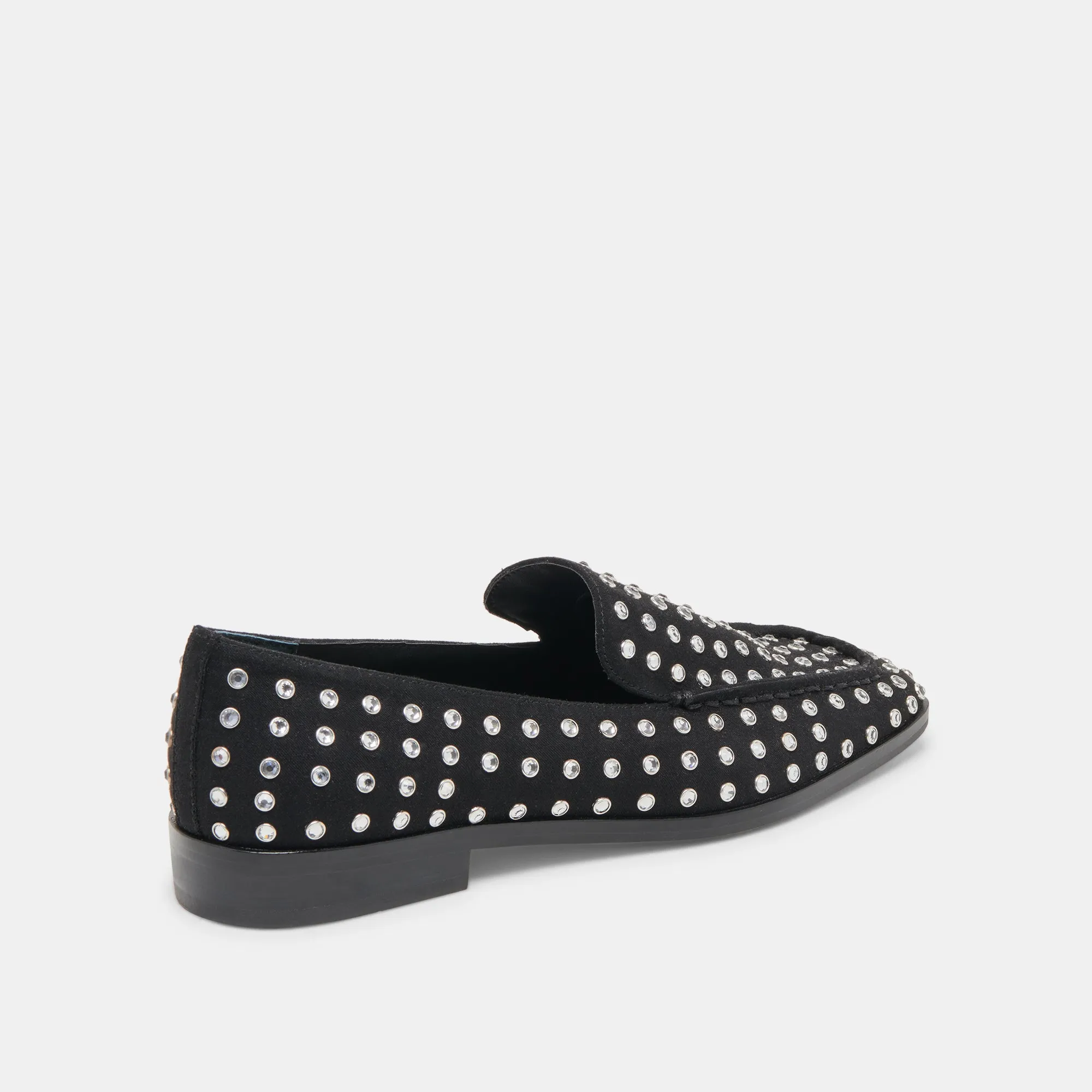 BENY CRYSTAL STUD FLATS BLACK CRYSTAL