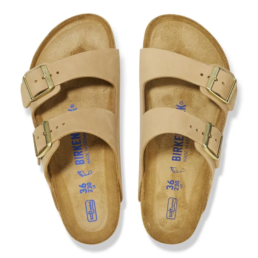 Birkenstock Arizona Soft Footbed Nubuck Leather Sandals