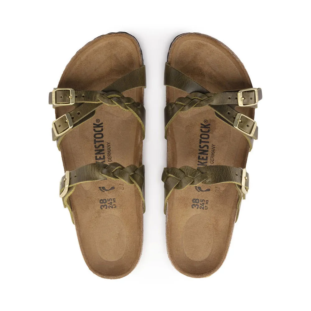 BIRKENSTOCK FRANCA BRAID GREEN OILED - WOMENS