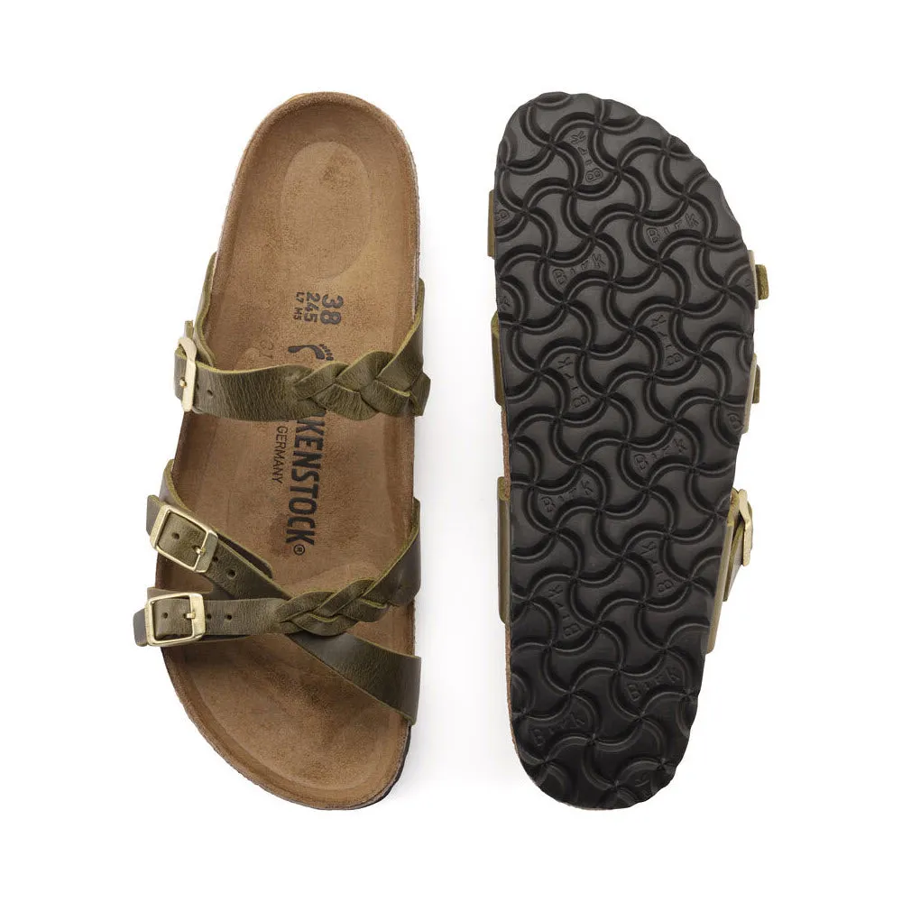 BIRKENSTOCK FRANCA BRAID GREEN OILED - WOMENS