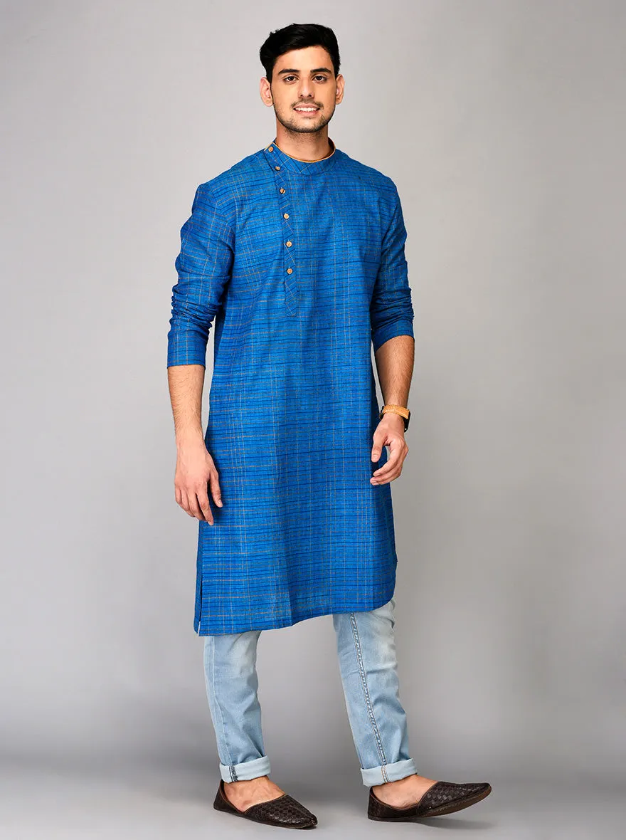 Blue Asymmetric Kurta | Azania