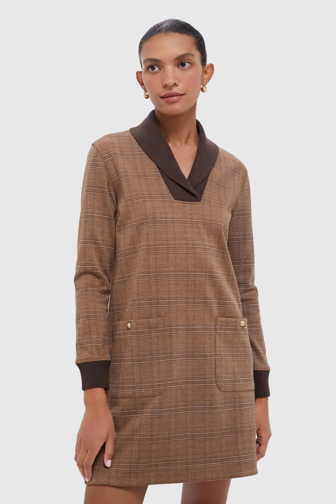 Brown Plaid Emerson Dress