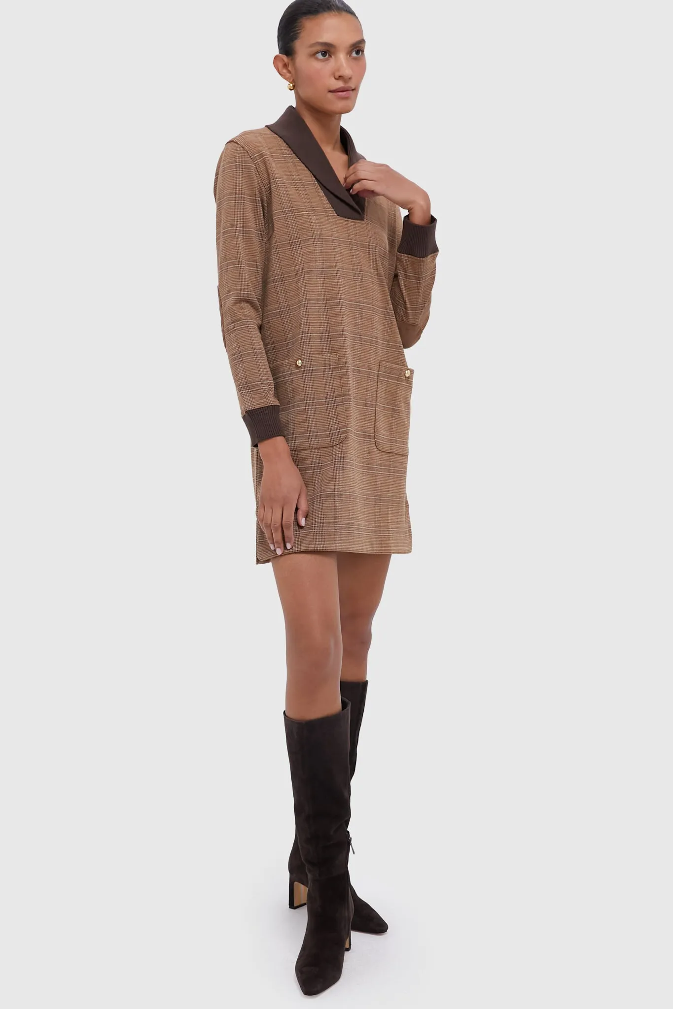 Brown Plaid Emerson Dress