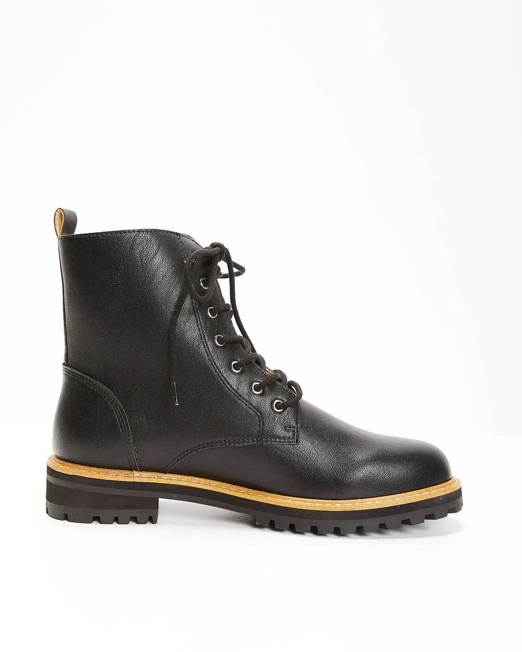 Brycen Faux Leather Lace Up Boot