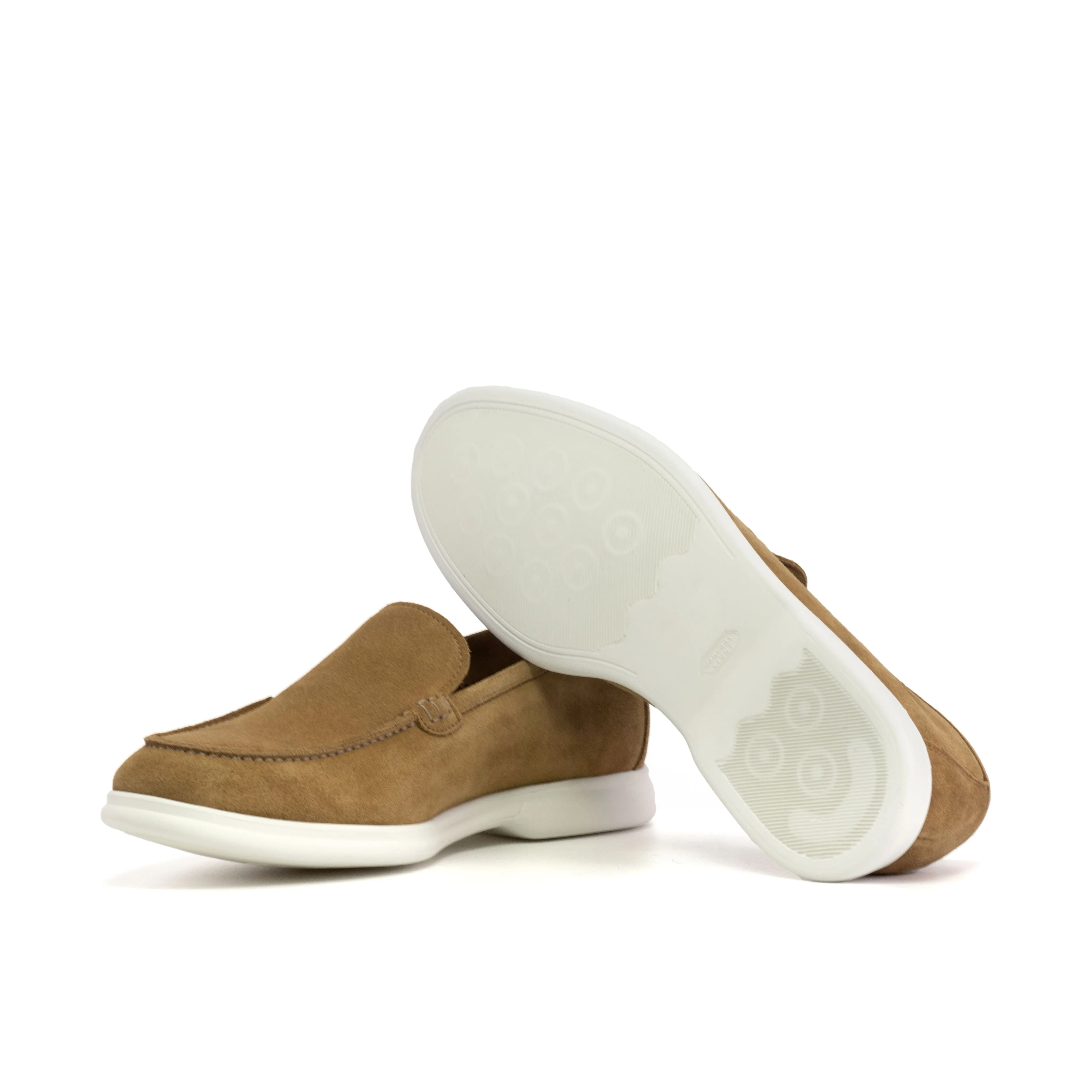 Camel Suede Casual Loafers