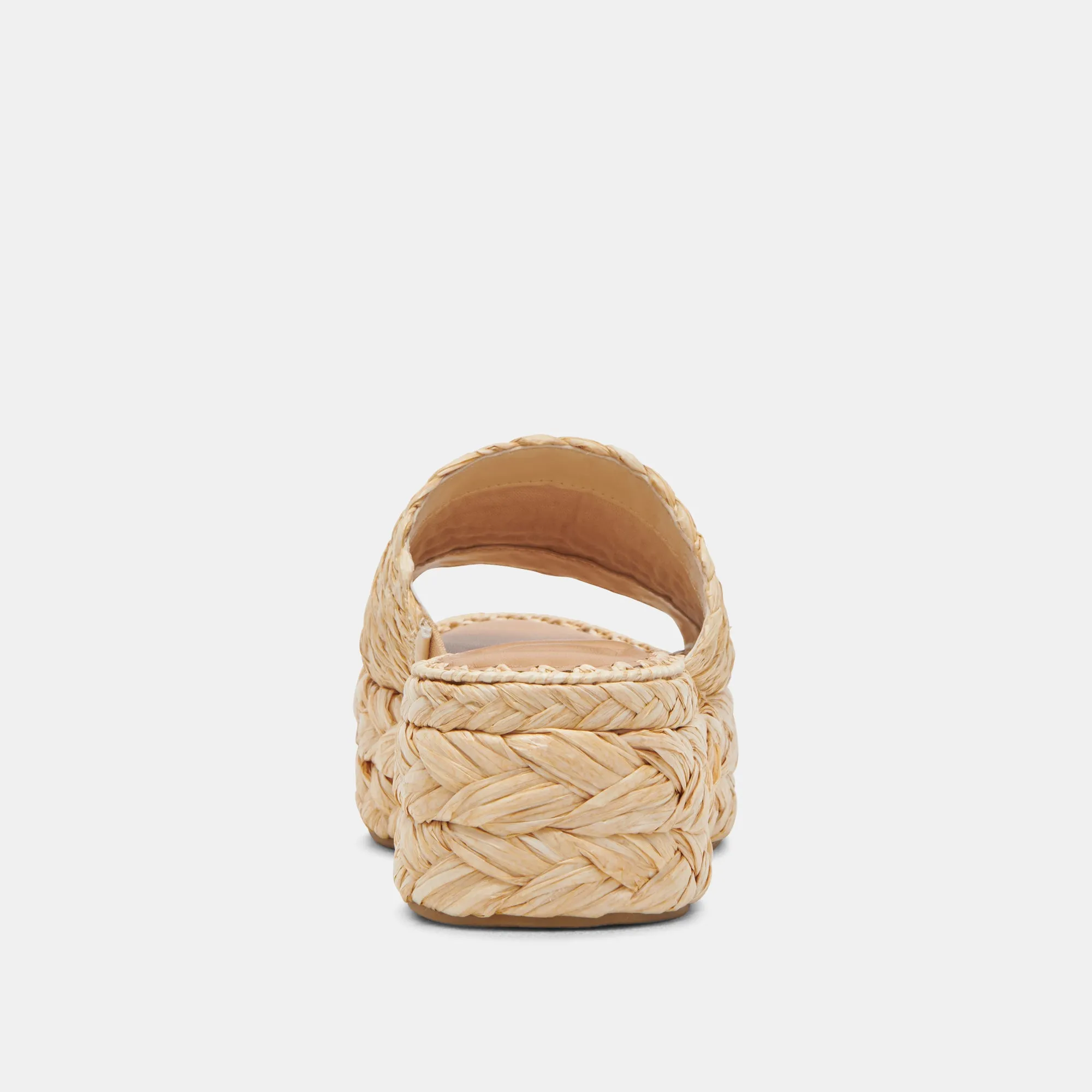 CHAVI WIDE SANDALS LT NATURAL RAFFIA