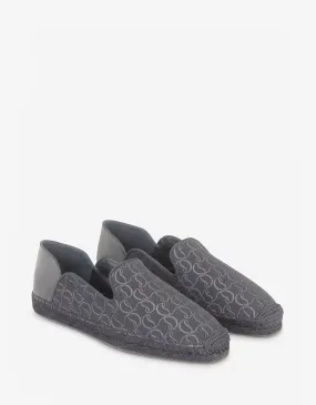 Christian Louboutin Espadon CL Jacquard Grey Espadrilles -