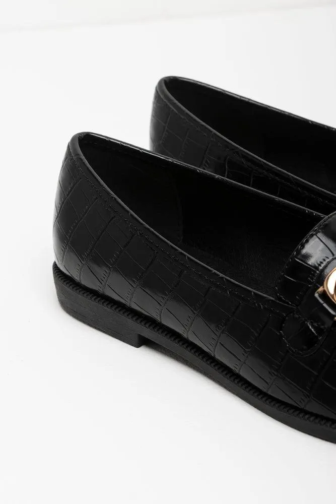 Croc Chain Loafer Black