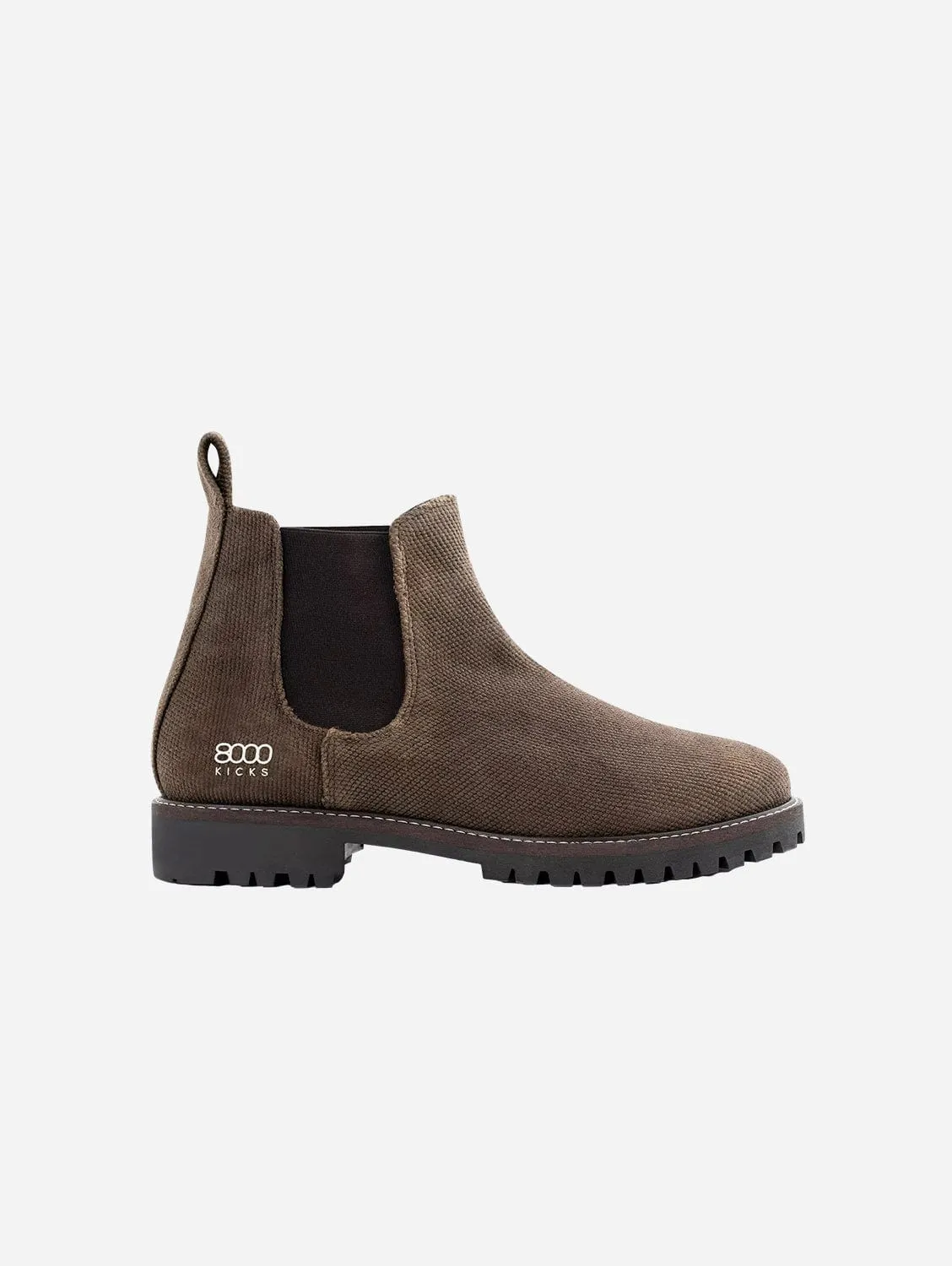 Crossover Men's Vegan Hemp Chelsea Boots | Dark Brown