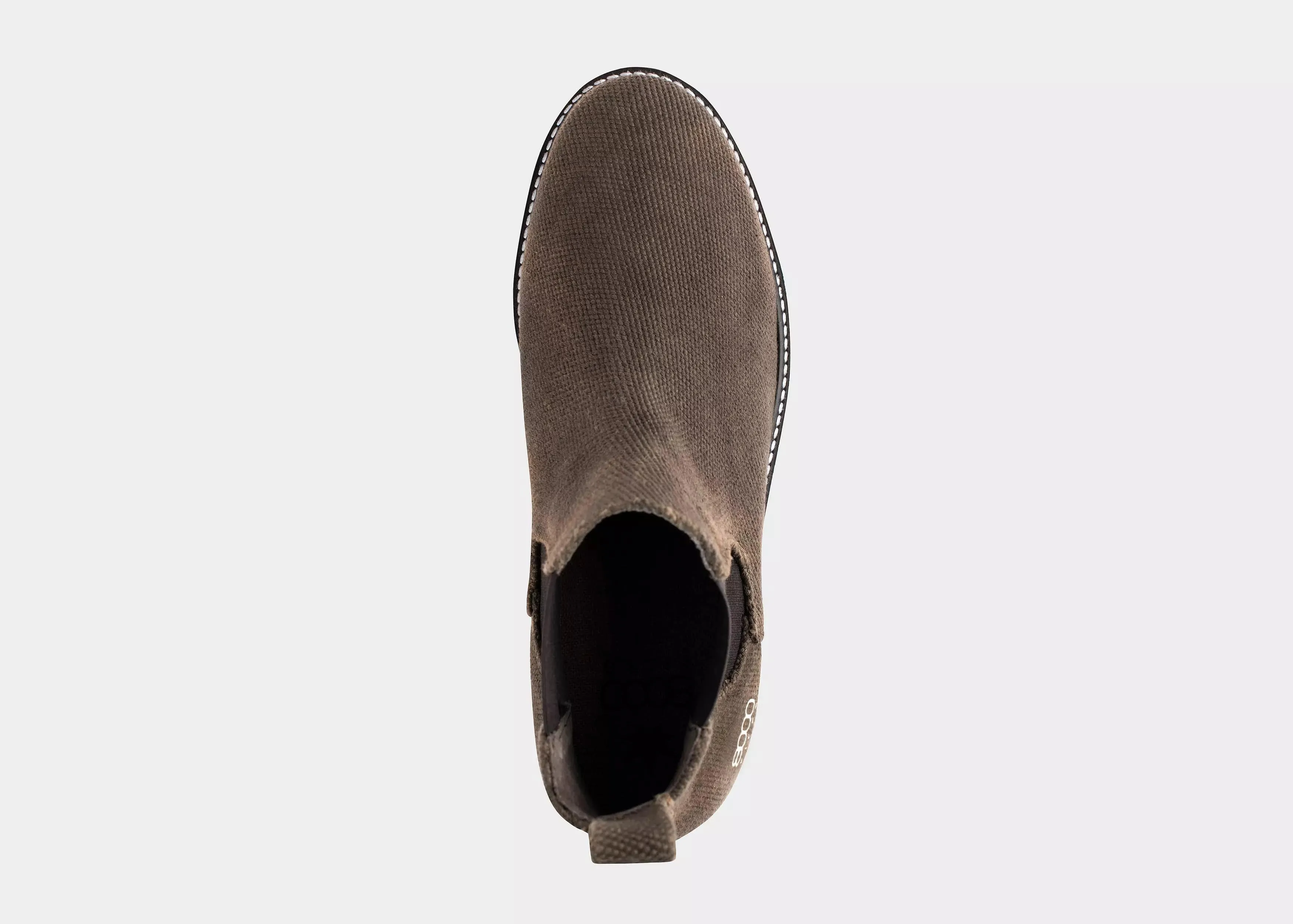 Crossover Men's Vegan Hemp Chelsea Boots | Dark Brown