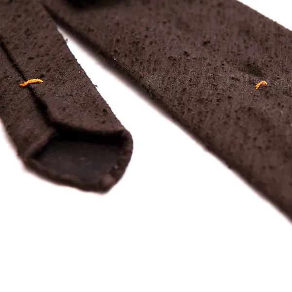 Dark Brown Shantung Tie