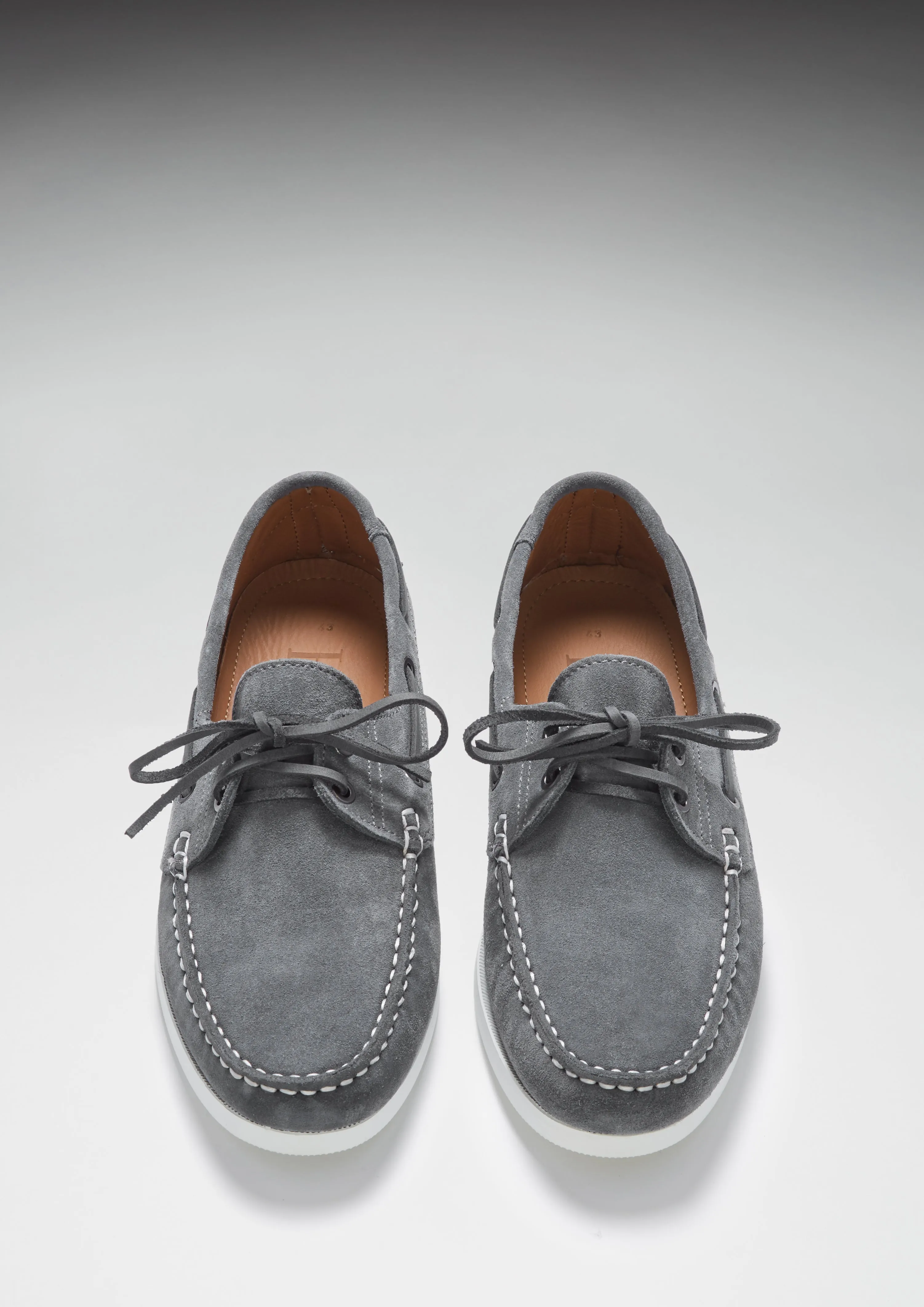 Deck Shoes, slate grey suede