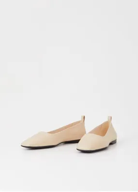 Delia flats Leather Creme - Vagabon