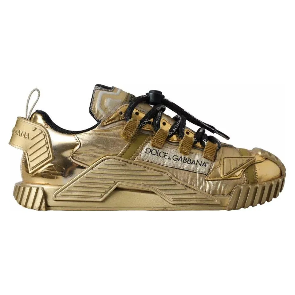 Dolce & Gabbana Metallic Gold NS1 Low Top Sneakers Shoes