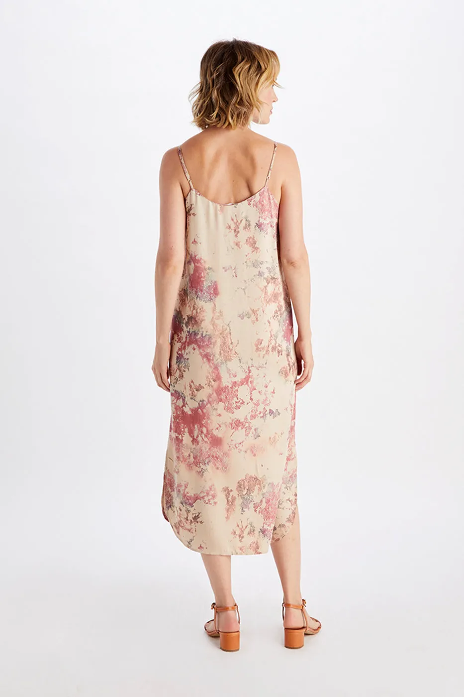 Easy Slip Dress Marble Print