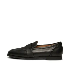 Erika saddle loafer læder - BLACK