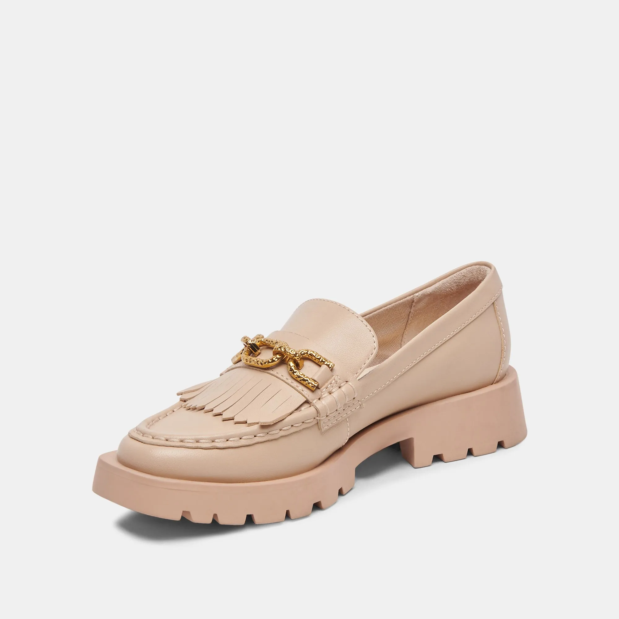 ERNA WIDE FLATS LT BLUSH LEATHER