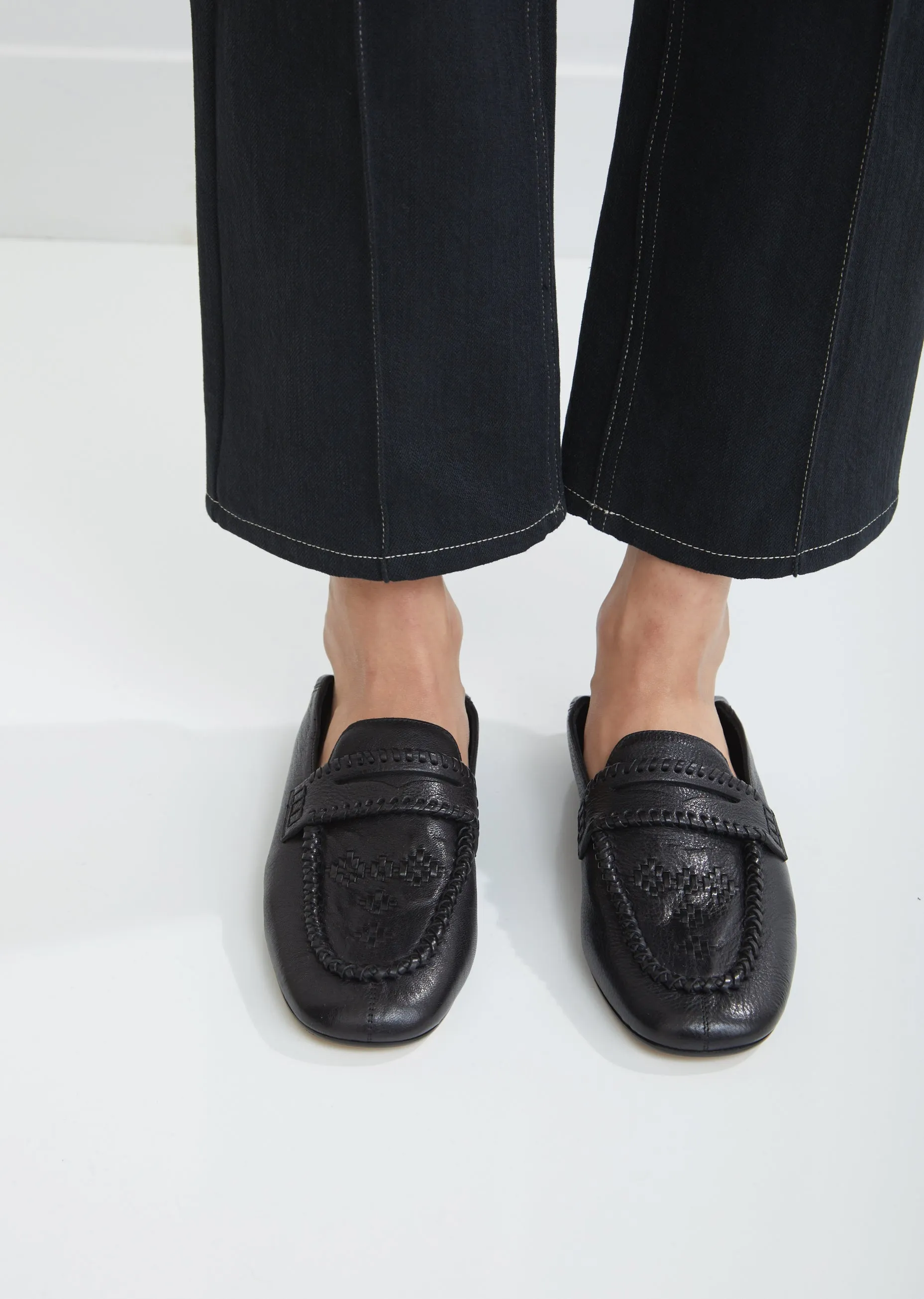 Firven Braided Leather Loafers