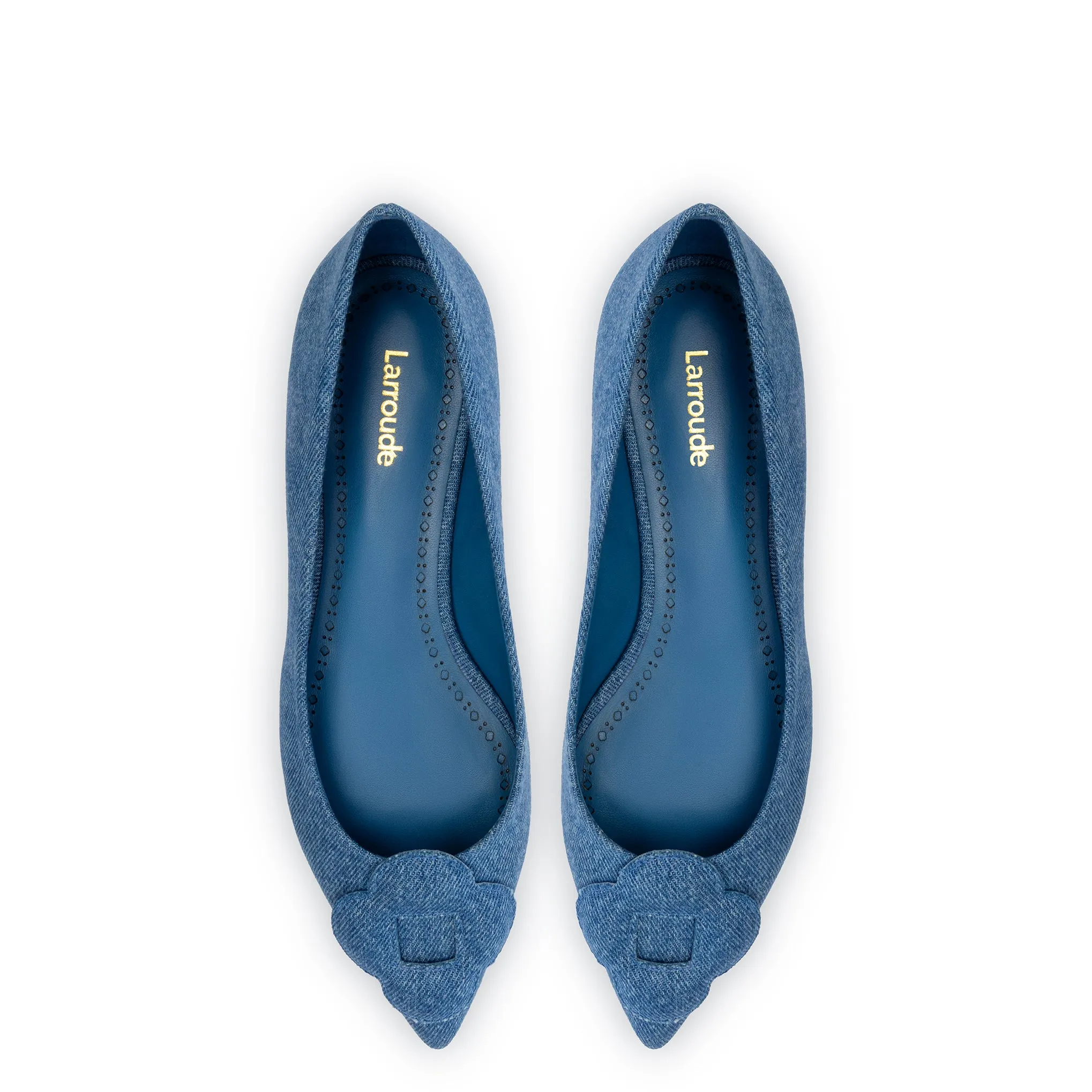 Flora Ballet Flat In Blue Denim